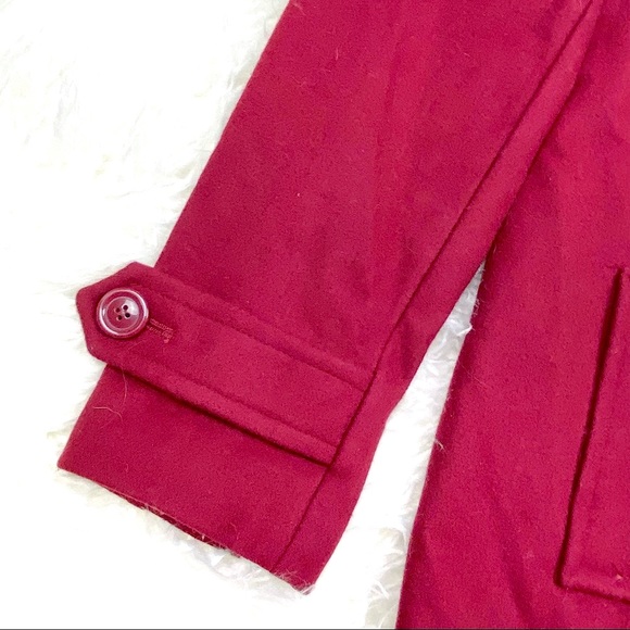 Gallery Collection GC Red Classic Wool Double Breasted Peacoat Vtg Button Front - Picture 8 of 16